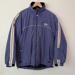 Vintage 90s Y2K Bud Light North Bay Jacket Mens M Blue Beer Promo Winter Coat